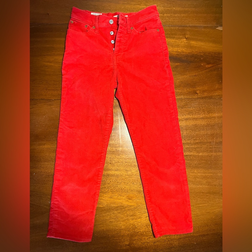 Levi's Jeans Red Button Fly Wedgie Corduroy Pants Size: 27